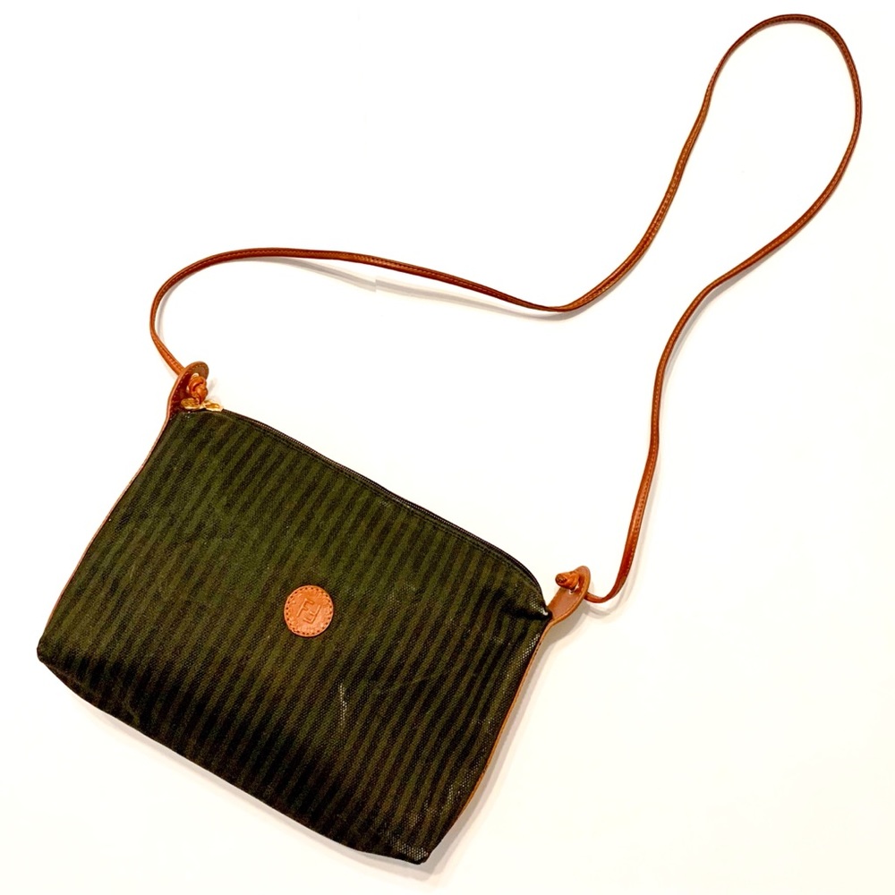 Vintage FENDI Roma 1925 Pequin Crossbody Bag